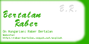 bertalan raber business card